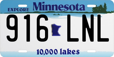 MN license plate 916LNL