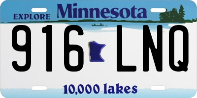 MN license plate 916LNQ
