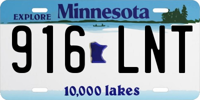 MN license plate 916LNT