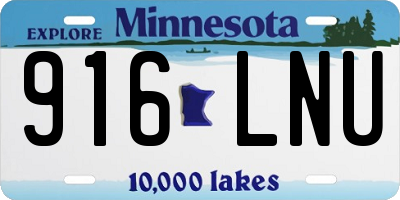 MN license plate 916LNU