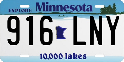 MN license plate 916LNY