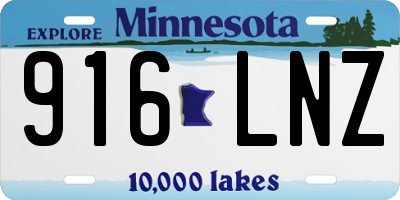 MN license plate 916LNZ