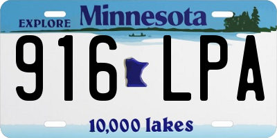 MN license plate 916LPA