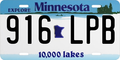 MN license plate 916LPB