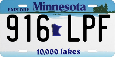 MN license plate 916LPF