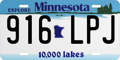 MN license plate 916LPJ