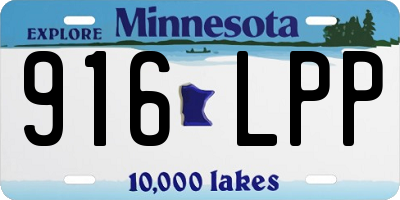 MN license plate 916LPP