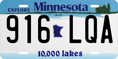 MN license plate 916LQA