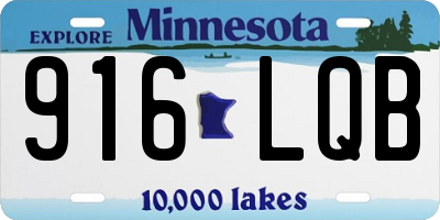 MN license plate 916LQB
