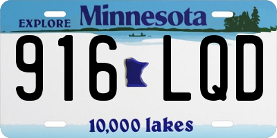 MN license plate 916LQD