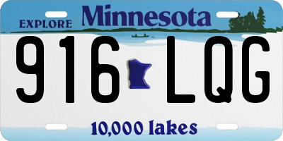 MN license plate 916LQG