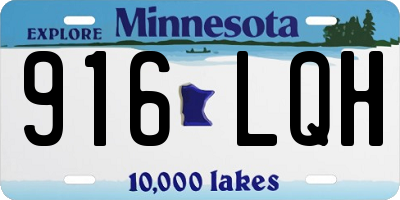MN license plate 916LQH
