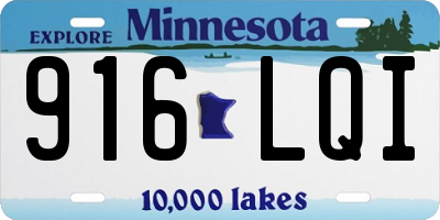 MN license plate 916LQI