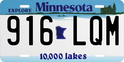 MN license plate 916LQM