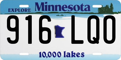 MN license plate 916LQO