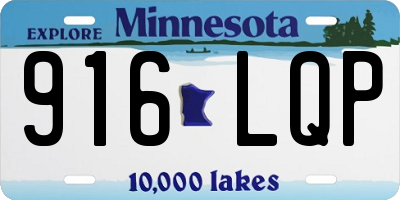 MN license plate 916LQP