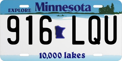 MN license plate 916LQU
