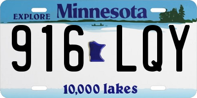 MN license plate 916LQY