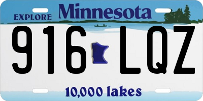 MN license plate 916LQZ