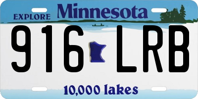 MN license plate 916LRB