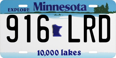 MN license plate 916LRD