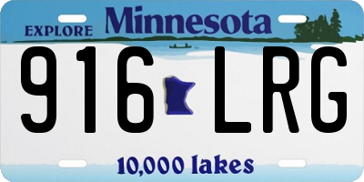 MN license plate 916LRG