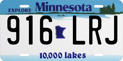 MN license plate 916LRJ