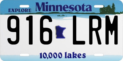 MN license plate 916LRM