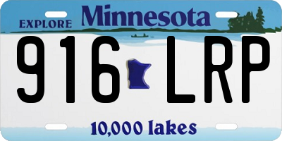 MN license plate 916LRP