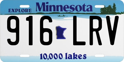 MN license plate 916LRV