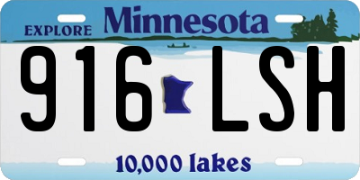 MN license plate 916LSH