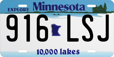 MN license plate 916LSJ