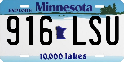 MN license plate 916LSU