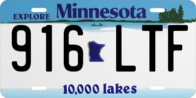 MN license plate 916LTF