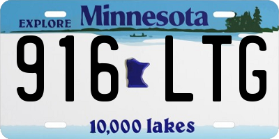 MN license plate 916LTG