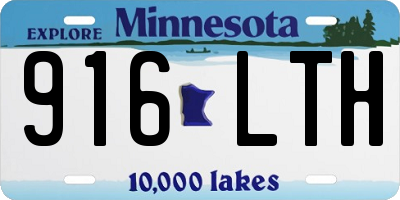 MN license plate 916LTH