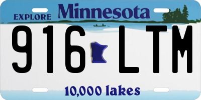 MN license plate 916LTM