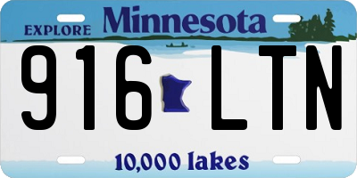 MN license plate 916LTN