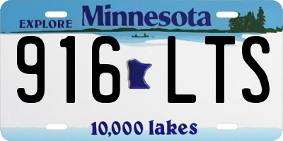 MN license plate 916LTS