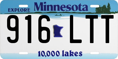 MN license plate 916LTT
