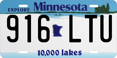 MN license plate 916LTU