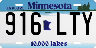 MN license plate 916LTY