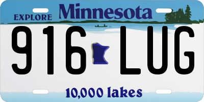 MN license plate 916LUG