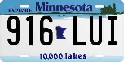 MN license plate 916LUI
