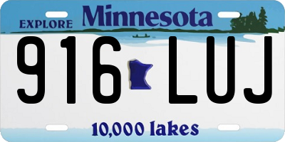 MN license plate 916LUJ