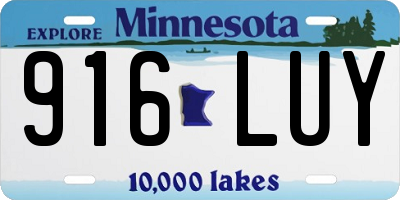 MN license plate 916LUY