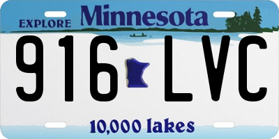 MN license plate 916LVC