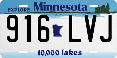 MN license plate 916LVJ