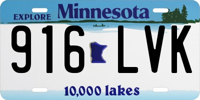 MN license plate 916LVK