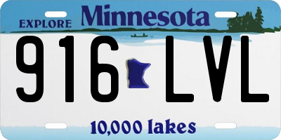 MN license plate 916LVL